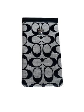Coach Signature Glasses Case / Soft Eyeglass Sleeve Black & White
